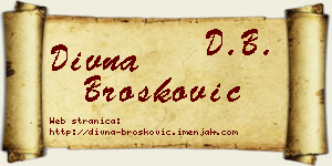 Divna Brošković vizit kartica